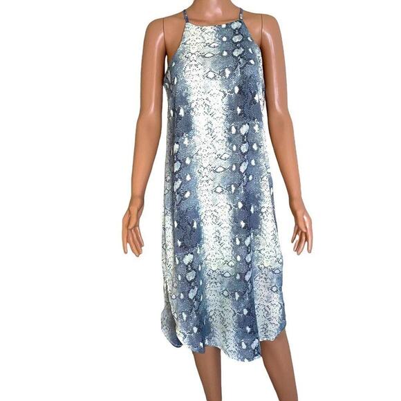 She + Sky snake print high neck midi length black, gray & white SZ SM - Picture 2 of 8